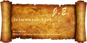 Jelenovics Etel névjegykártya
